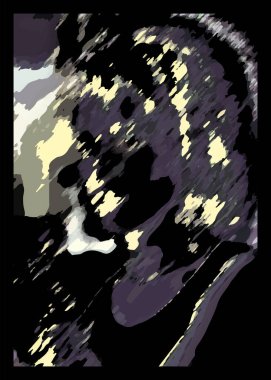 Madonna leke içinde soyut bir portre