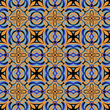 Kusursuz süs deseni, renkli arkaplan