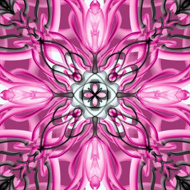 Kusursuz süs deseni, pembe duvar kağıdı.