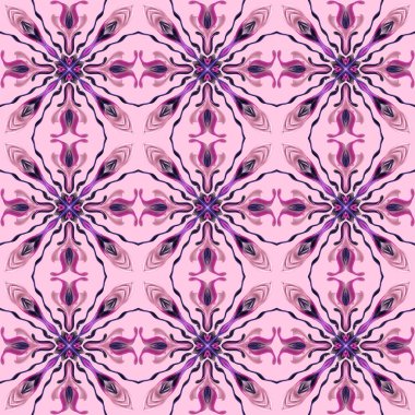 Kusursuz süs deseni, pembe duvar kağıdı.