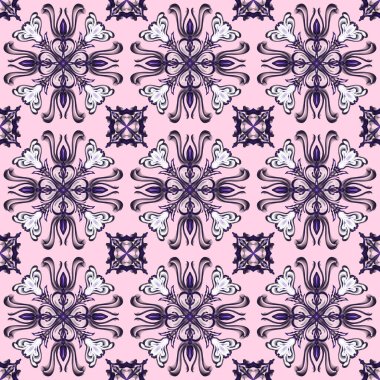 Kusursuz süs deseni, pembe duvar kağıdı.