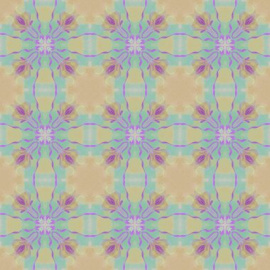 Kusursuz süs deseni, renkli boya.