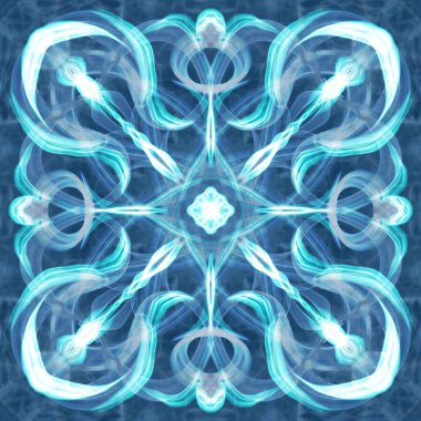 Kusursuz süs deseni, mavi duvar kağıdı.