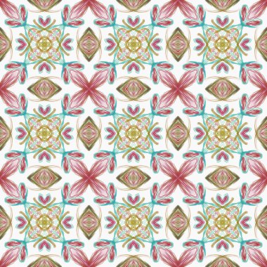 Kusursuz süs deseni, renkli boya deseni.