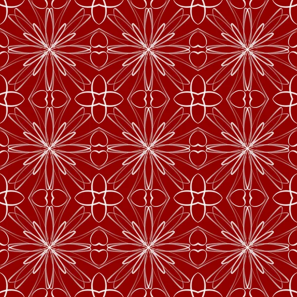 Kusursuz süs deseni, kırmızı arkaplan