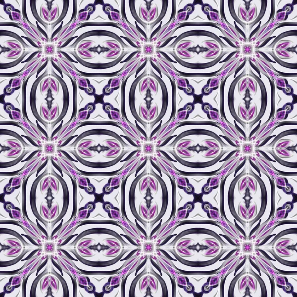 Patrón Ornamental Sin Costuras Fondo Pantalla Púrpura —  Fotos de Stock