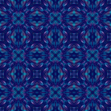 Simetrik olarak tekrar eden canlı renklerde kusursuz soyut geometrik çiçek yüzey deseni. Moda tasarımı, ev dekorasyonu, duvar kağıtları ve hediye paketleri için kullan.