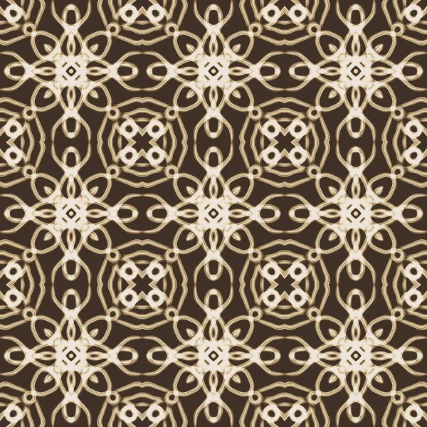 Seamless Abstract Geometric Floral Surface Pattern Vivid Colors Repeating Symmetrically — Stock Photo, Image