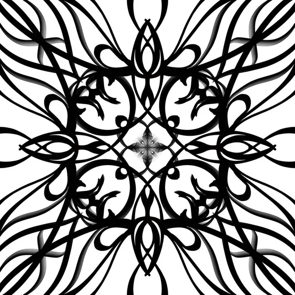 Patrón Superficie Floral Geométrico Abstracto Sin Costuras Colores Blanco Negro —  Fotos de Stock