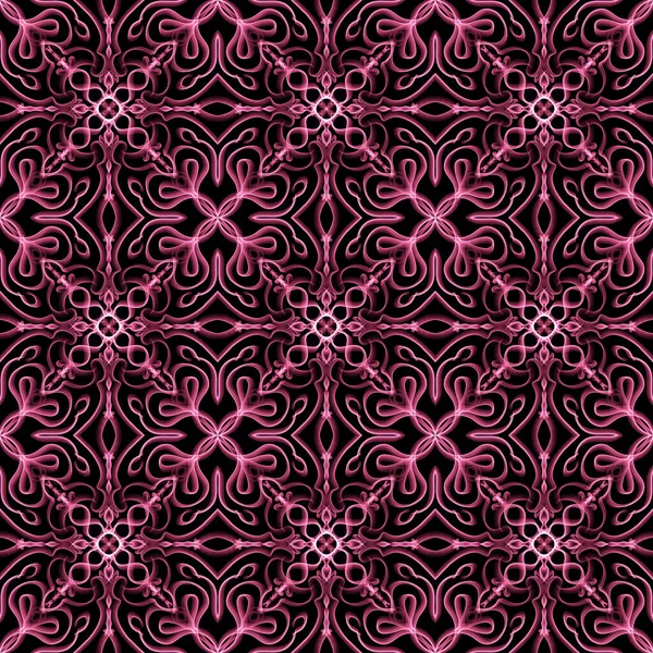 Patrón Superficie Monocromo Floral Geométrico Abstracto Sin Costuras Con Forma —  Fotos de Stock
