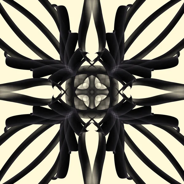 Patrón Superficie Monocromo Floral Geométrico Abstracto Sin Costuras Con Forma — Foto de Stock