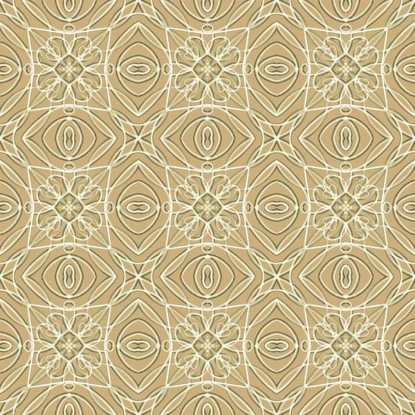 Płynny Abstrakcyjny Geometryczny Wzór Powierzchni Kwiatowej Kolorze Złotym Symetryczną Formą — Zdjęcie stockowe