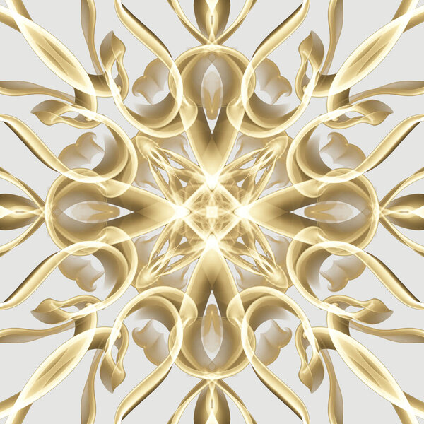 Seamless abstract geometric floral surface pattern in vivid colors with symmetrical form repeating horizontally and vertically. Use for fashion design, home decoration, wallpapers and gift packages.