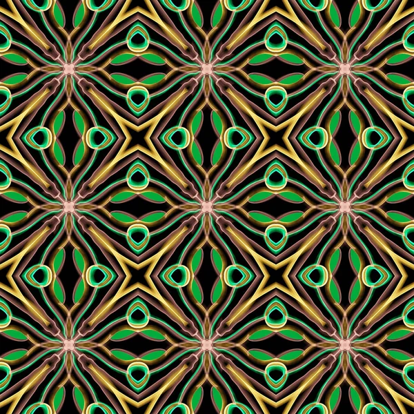 Płynny Abstrakcyjny Geometryczny Wzór Powierzchni Kwiatowej Żywych Kolorach Powtarzający Się — Zdjęcie stockowe
