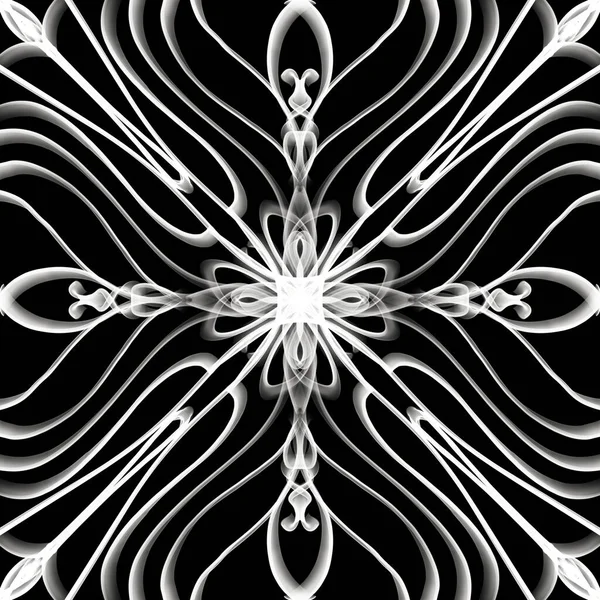 Patrón Superficie Floral Geométrico Abstracto Sin Costuras Colores Blanco Negro —  Fotos de Stock