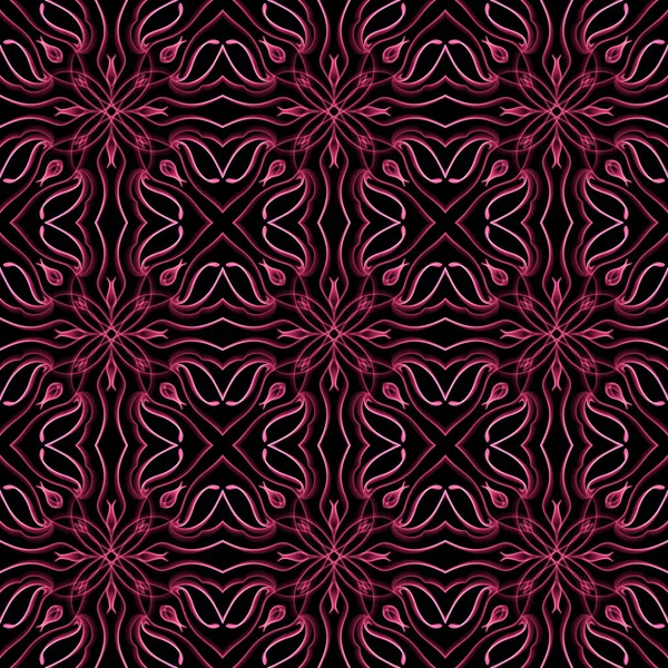 Patrón Superficie Monocromo Floral Geométrico Abstracto Sin Costuras Con Forma —  Fotos de Stock