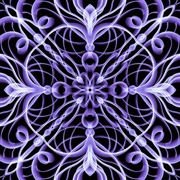 Nahtlose Abstrakte Geometrische Florale Monochrome Oberflächenmuster Mit Symmetrischer Form Die — Stockfoto