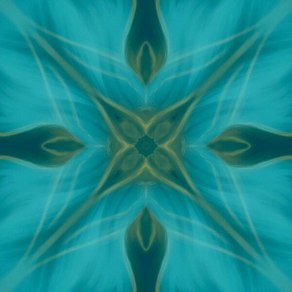 Seamless abstract geometric floral surface pattern in vivid colors repeating symmetrically. Use for fashion design, home decoration, wallpapers and gift packages.