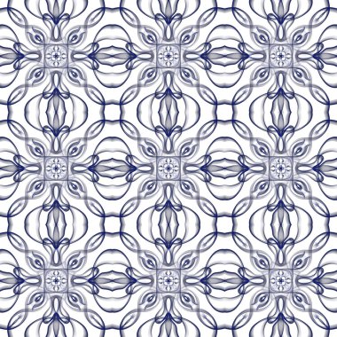 Kusursuz soyut geometrik çiçek yüzey deseni simetrik olarak tekrarlanıyor. Moda tasarımı, ev dekorasyonu, duvar kağıtları ve hediye paketleri için kullan.