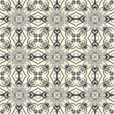 Kusursuz soyut geometrik çiçek yüzey deseni simetrik olarak tekrarlanıyor. Moda tasarımı, ev dekorasyonu, duvar kağıtları ve hediye paketleri için kullan.