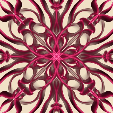 Kusursuz soyut geometrik çiçek yüzey deseni simetrik olarak tekrarlanıyor. Moda tasarımı, ev dekorasyonu, duvar kağıtları ve hediye paketleri için kullan.