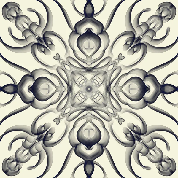 対称的に繰り返されるシームレス抽象幾何学的な花の表面パターン ファッションデザイン 家の装飾 壁紙やギフトパッケージのための使用 — ストック写真