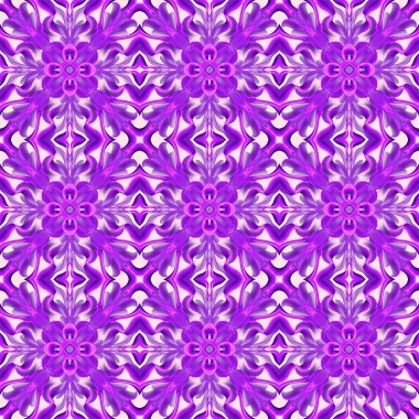 Kusursuz soyut geometrik çiçek yüzey deseni simetrik olarak tekrarlanıyor. Moda tasarımı, ev dekorasyonu, duvar kağıtları ve hediye paketleri için kullan.