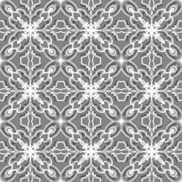 Seamless Abstract Geometric Floral Surface Pattern Monochrome Color Tones Repeating — Stock fotografie