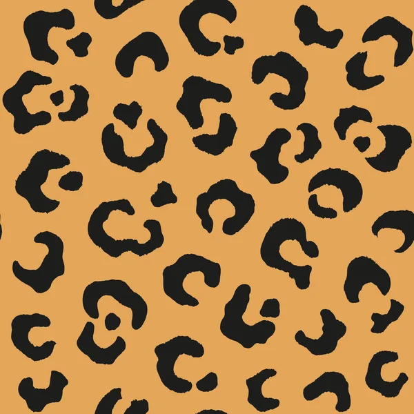 Leopard Fur Seamless Pattern - Stok Vektor