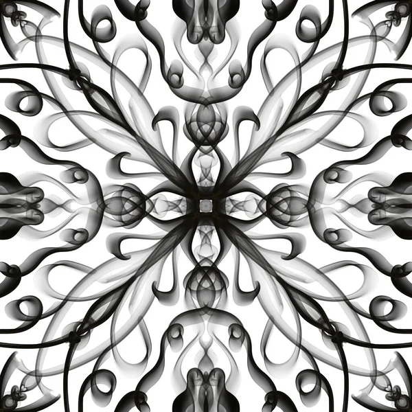 Patrón Superficie Monocromo Floral Geométrico Abstracto Sin Costuras Con Forma — Foto de Stock