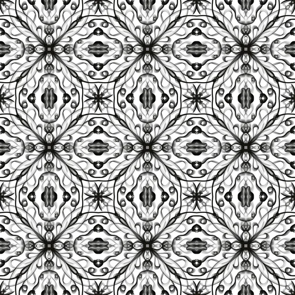 Bezešvé Abstraktní Geometrické Květinové Monochromatické Povrchové Obrazce Symetrickým Tvarem Opakujícím — Stock fotografie