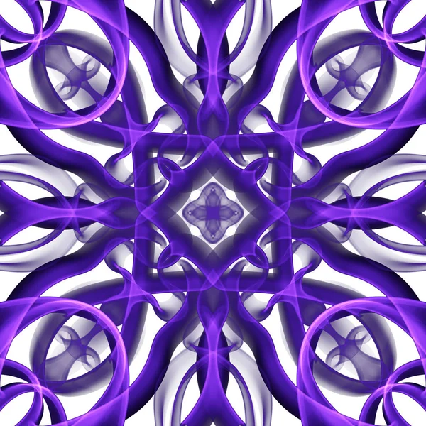 Nahtlose Abstrakte Geometrische Florale Monochrome Oberflächenmuster Mit Symmetrischer Form Die — Stockfoto