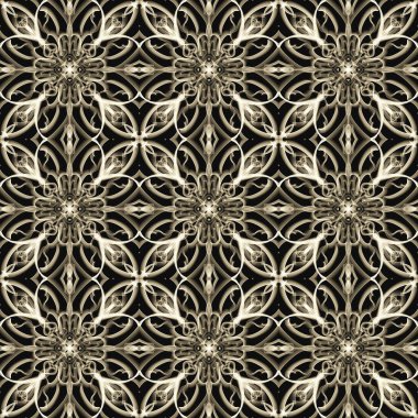 Simetrik şekli yatay ve dikey olarak tekrarlanan kusursuz soyut geometrik tek renkli yüzey deseni. Moda tasarımı, ev dekorasyonu, duvar kağıtları ve hediye paketleri için kullan.