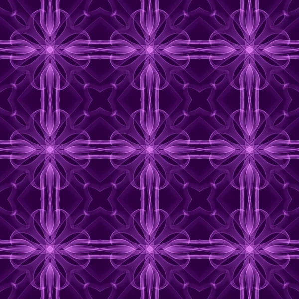 Naadloze Abstracte Geometrische Bloemen Monochrome Oppervlak Patroon Met Symmetrische Vorm — Stockfoto