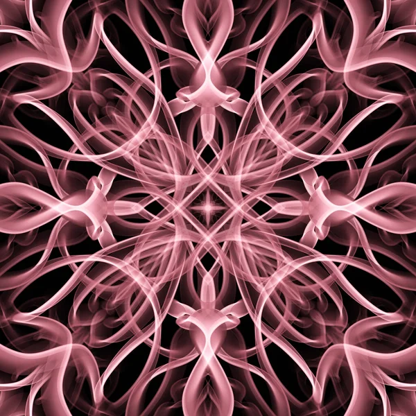 左右対称の形をしたシームレスな抽象幾何学的な花のモノクロームの表面パターン ファッションデザイン 家の装飾 壁紙やギフトパッケージのための使用 — ストック写真