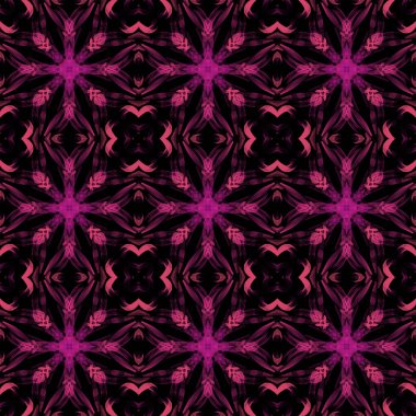 Kusursuz soyut geometrik çiçek yüzey deseni simetrik olarak tekrarlanıyor. Moda tasarımı, ev dekorasyonu, duvar kağıtları ve hediye paketleri için kullan.
