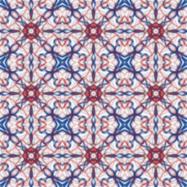 Kusursuz soyut geometrik çiçek yüzey deseni simetrik olarak tekrarlanıyor. Moda tasarımı, ev dekorasyonu, duvar kağıtları ve hediye paketleri için kullan.