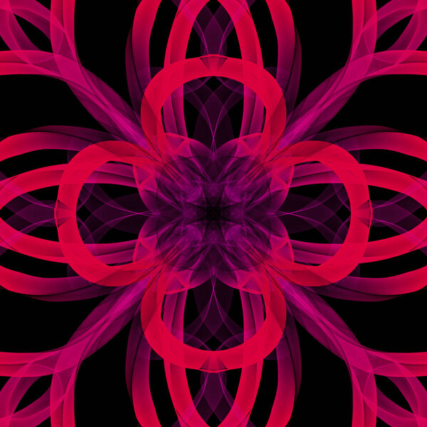 Seamless abstract geometric floral surface pattern repeating symmetrically. Use for fashion design, home decoration, wallpapers and gift packages.