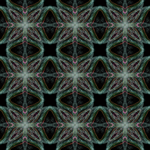 Seamless abstract colorful geometric floral surface pattern   repeating symmetrically. Use for fashion design, home decoration, wallpapers and gift packages.