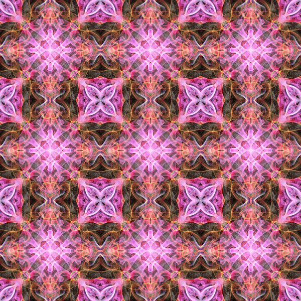 Seamless abstract colorful geometric floral surface pattern   repeating symmetrically. Use for fashion design, home decoration, wallpapers and gift packages.