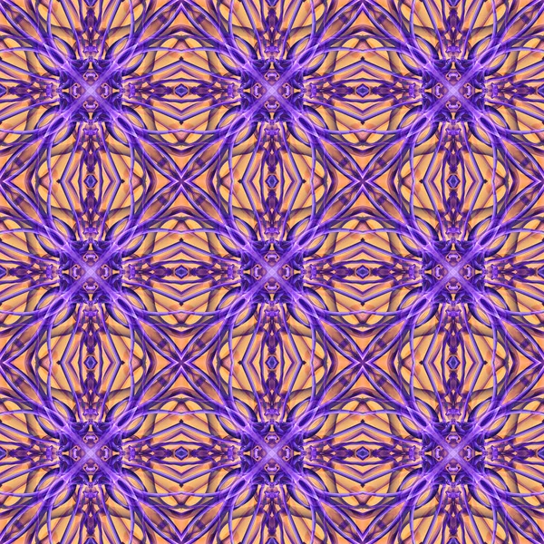 Padrão Superfície Floral Geométrico Colorido Abstrato Sem Costura Repetindo Simetricamente — Fotografia de Stock