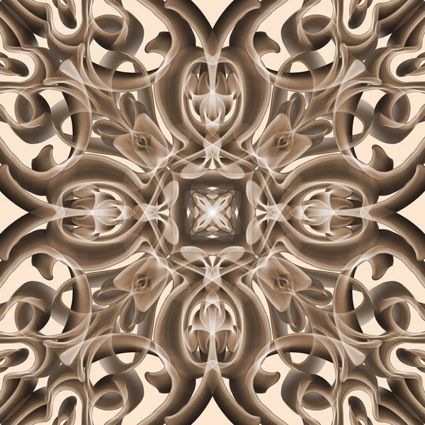 Απρόσκοπτη Αφηρημένη Γεωμετρική Floral Μονόχρωμη Επιφάνεια Μοτίβο Συμμετρική Μορφή Επαναλαμβάνοντας — Φωτογραφία Αρχείου
