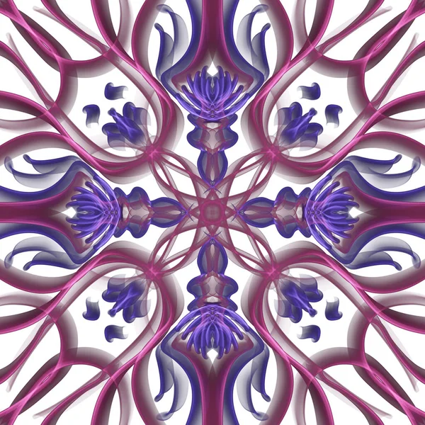 Nahtlose Abstrakte Geometrische Florale Oberflächenmuster Lebendigen Farben Die Sich Symmetrisch — Stockfoto