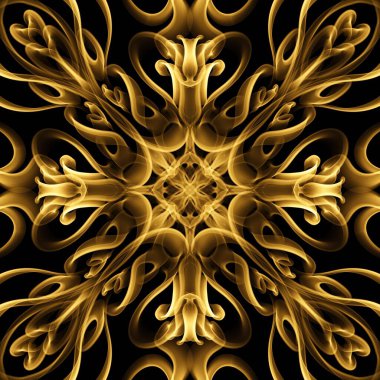 Ev dekorasyonu, moda tasarımı, döşeme, kumaş baskıları, duvar kağıtları ve dijital arka planlar için altın rengi kusursuz Kraliyet yüzey deseni..