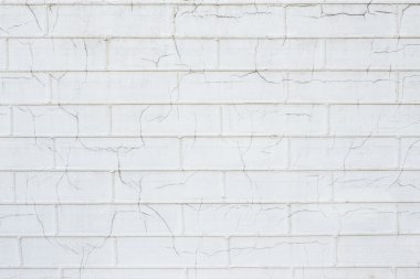 Beyaz tuğla duvar çatlaklar