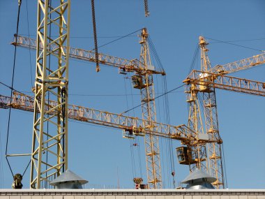 Construction cranes clipart