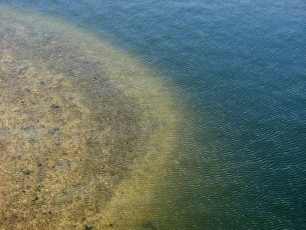 Vista del cardumen a través del agua — Foto de Stock