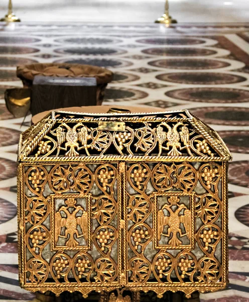 Igreja Santo Sepulcro Templo Ressurreição Cristo Jerusalém Caixa Ouro Catholicon — Fotografia de Stock