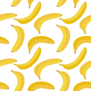 Vektör sevimli tasarlamak taze meyve muz Dikişsiz desen arka plan