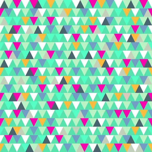 抽象的な幾何学的な三角形のシームレスなパターンのベクトルの背景 — ストックベクタ